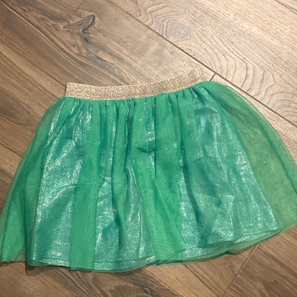 Cat & Jack Green Glitter Skirt - 10/12